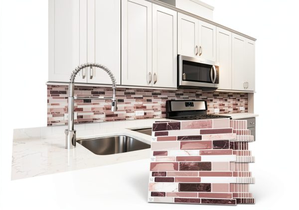 Art3d Brown Marble Peel Stick Tiles Heat Moisture Resistant-0