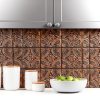 Silver Tin Peel and Stick Backsplash Tile by WallPops-1