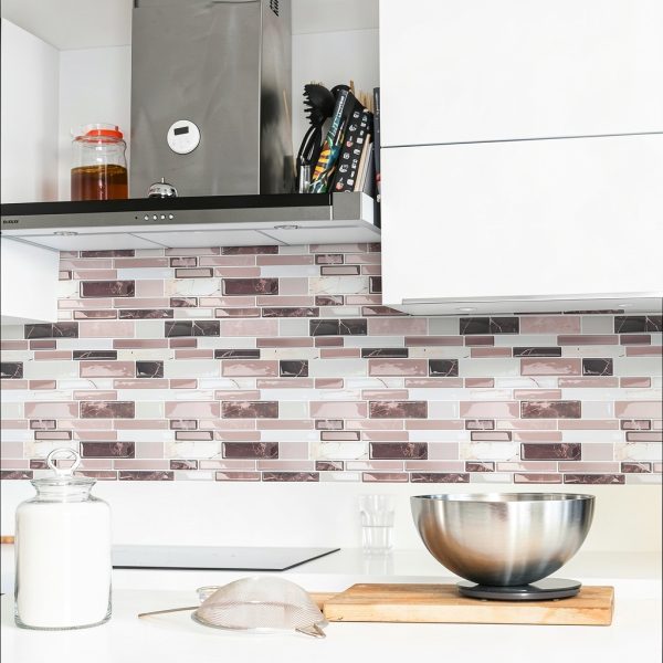Art3d Brown Marble Peel Stick Tiles Heat Moisture Resistant-1