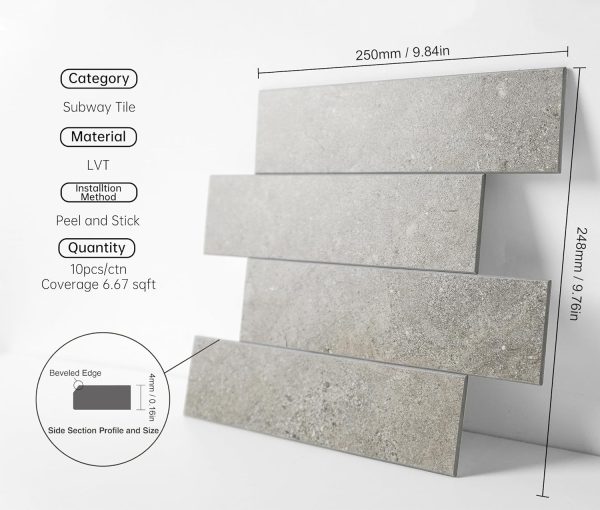 COLAMO Peel and Stick Subway Tile Backsplash Waterproof-2