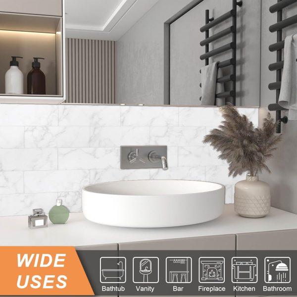 VAOVI Marble Peel and Stick Backsplash Tiles DIY Home-2