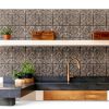 Silver Tin Peel and Stick Backsplash Tile by WallPops-4