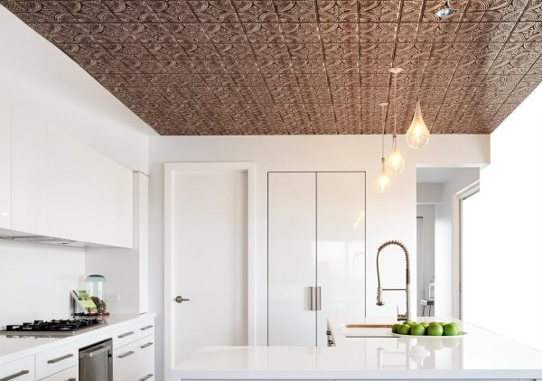 Silver Tin Peel and Stick Backsplash Tile by WallPops-2