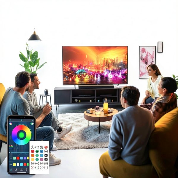 Maylit ICRGB TV LED Backlight 18ft Strip Lights for 75-85in TV-3